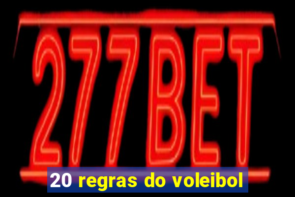 20 regras do voleibol